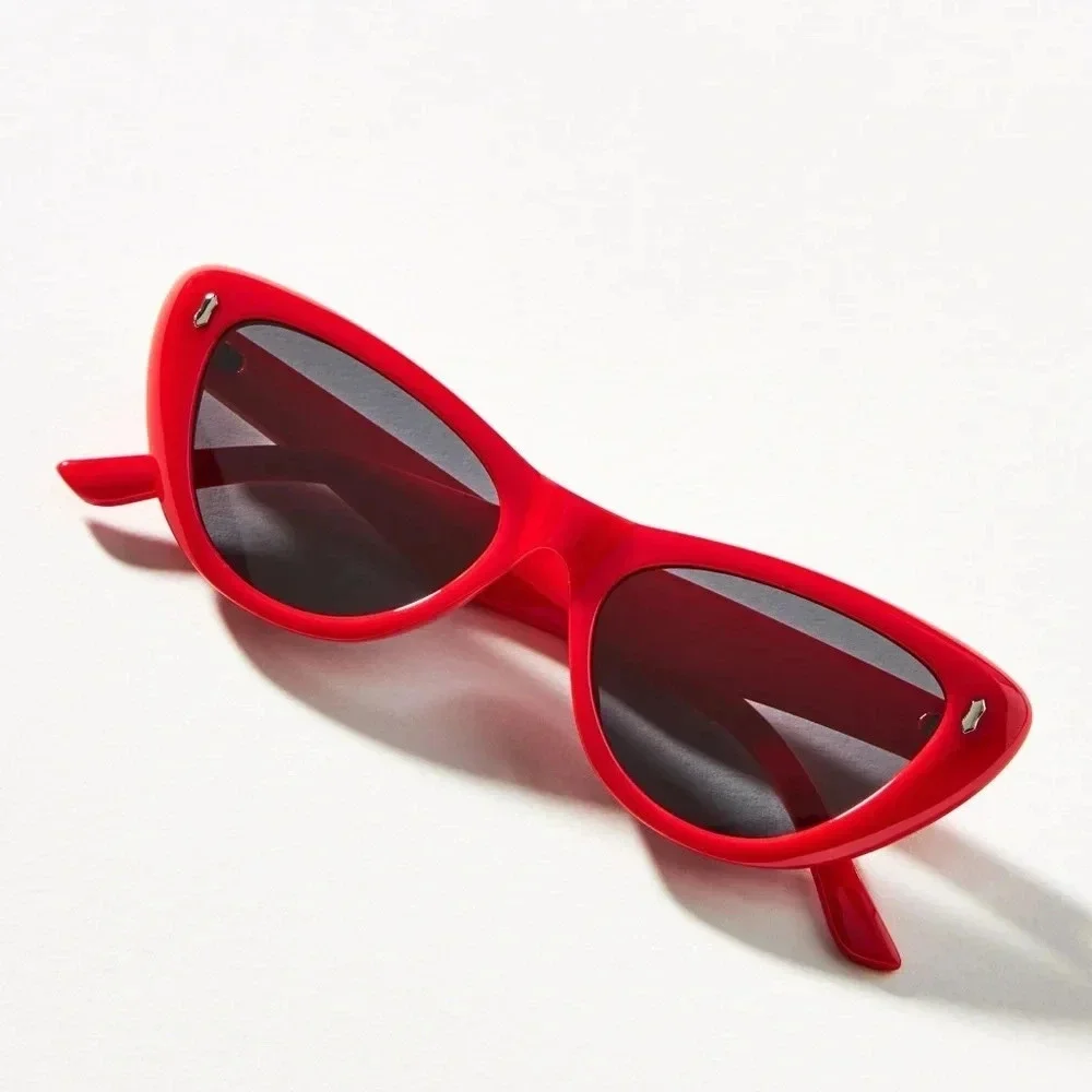 NWT Anthropologie I-Sea Chunky Red Cat Eye Sunglass